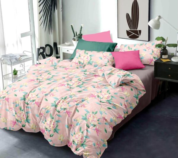 muticolor pink bedsheet